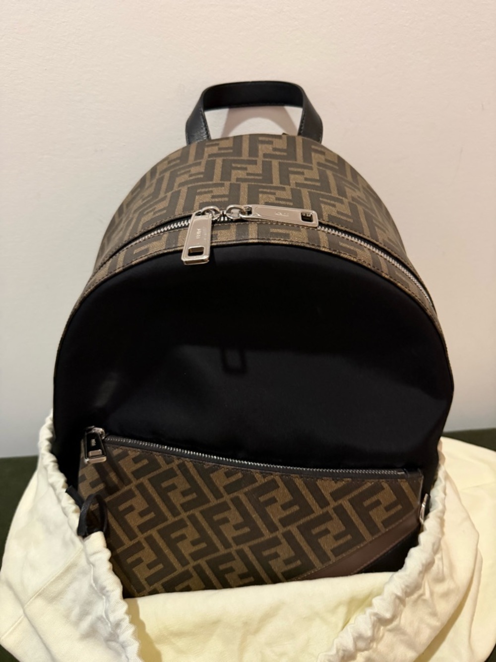 Fendi Brown/Black FF Monogram Backpack